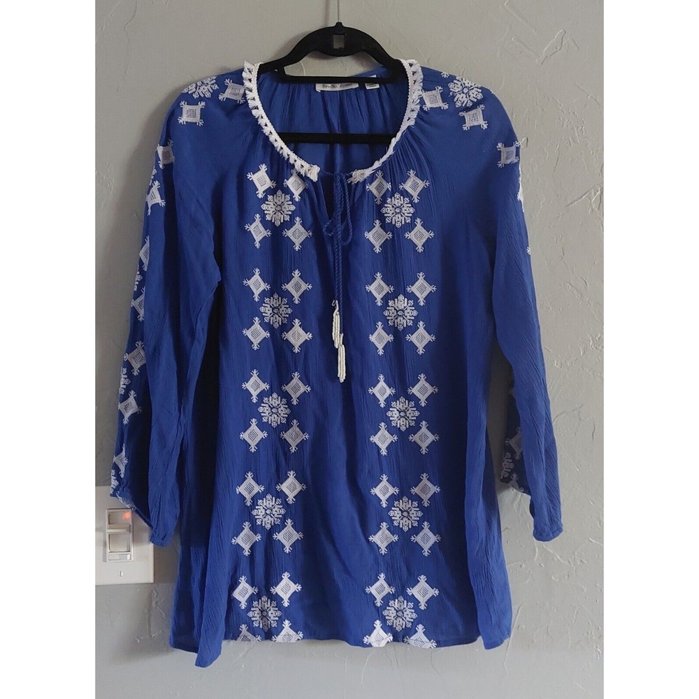 John Paul Richard Tops Tunic Womens S, Embroidery, 18.5 Inch Of Armp To Armp - Picture 3 of 7